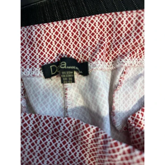 Dalia Collection Women's Capri Pants Flat Front Stretch Cotton Red/Orange 22W - Picture 6 of 6